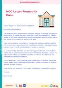 20+ NOC Letter Format For Bank - How To Start, Tips, Templates ...