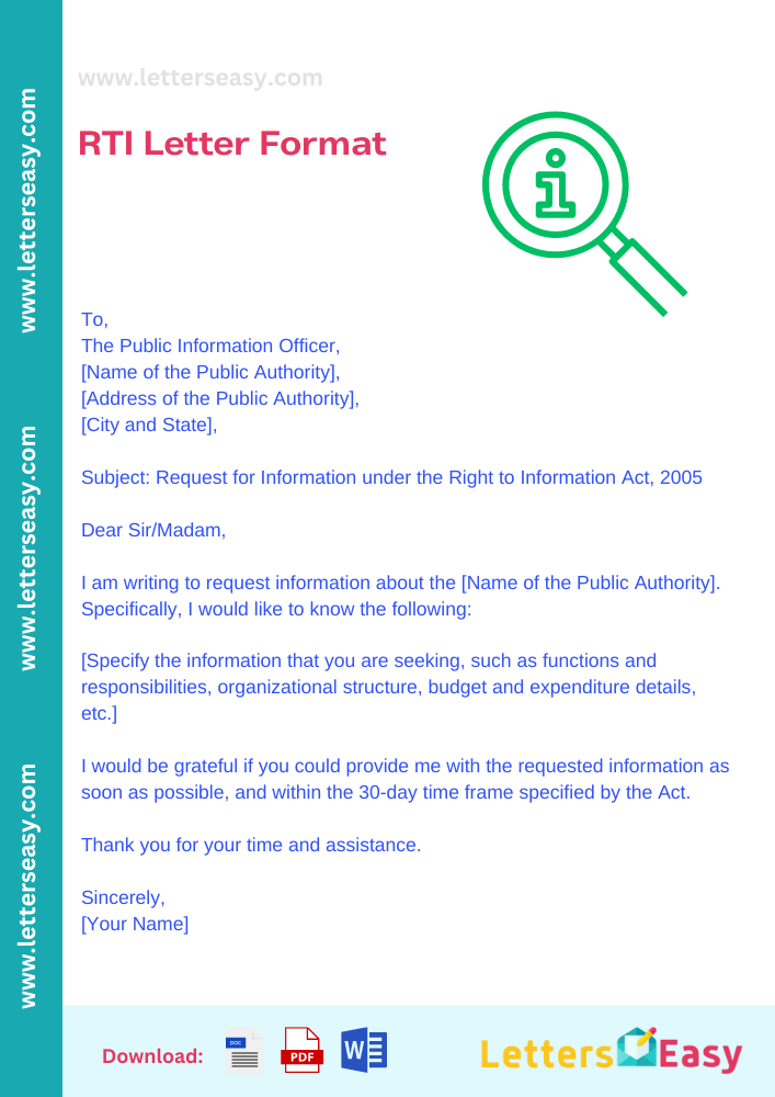 Intimation Letter Format Sample Email Template Writing Steps And Example Letters Easy 5717