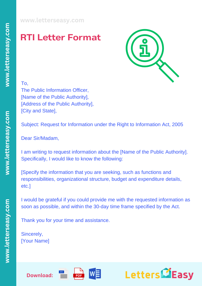 Intimation Letter Format - Sample, Email Template, Writing Steps ...