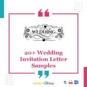 Wedding Invitation Letter Sample Formats