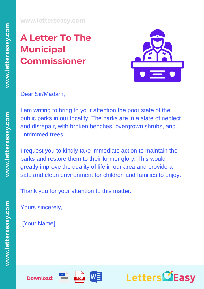 formal letter of municipality