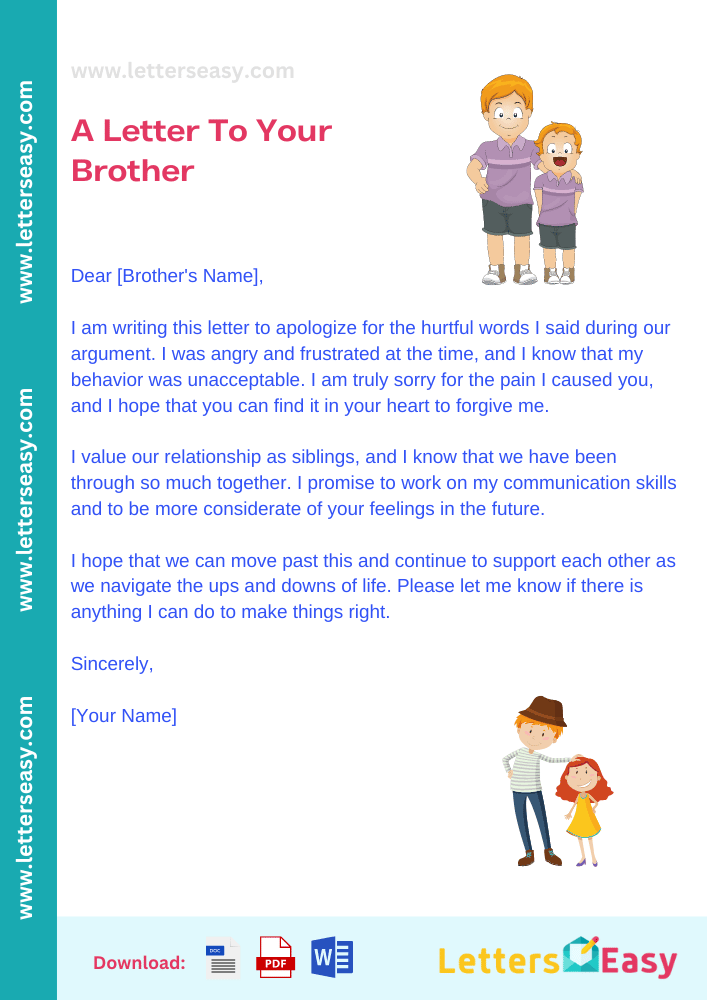 Write A Letter To Your Brother - 3 Formats, Writing Tips, Samples, Template