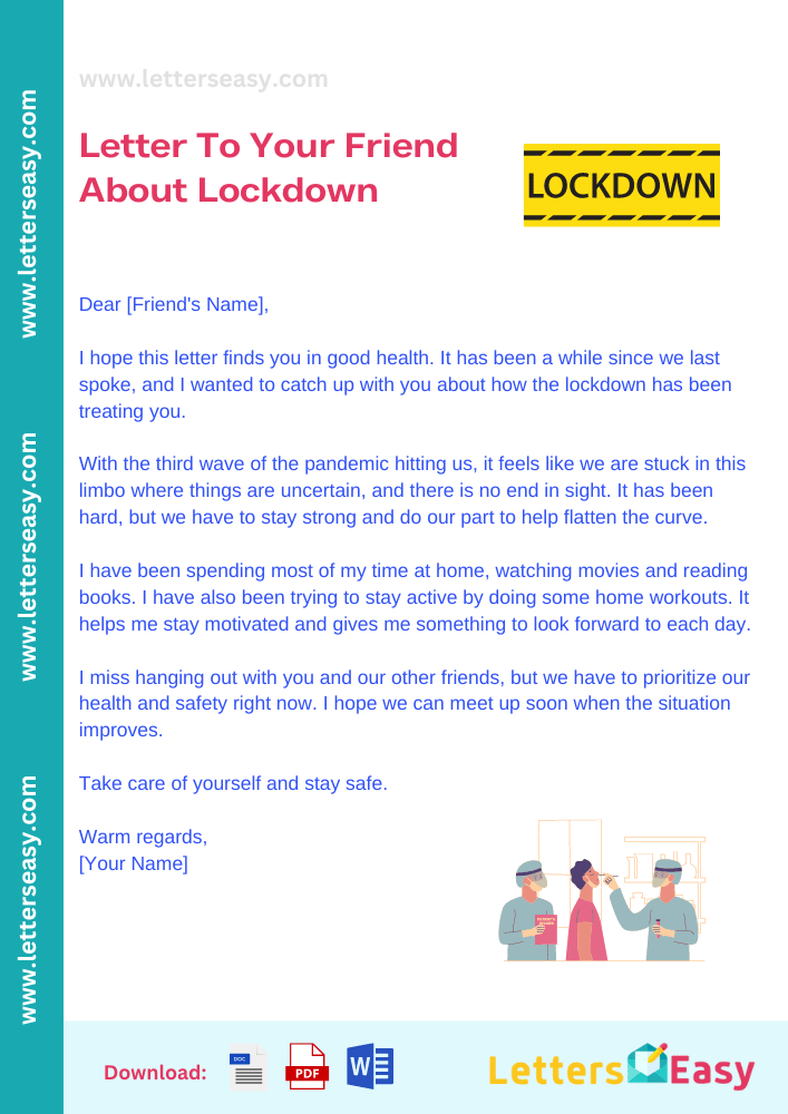 Write A Letter To Your Friend About Lockdown - Example, Samples, Email Template