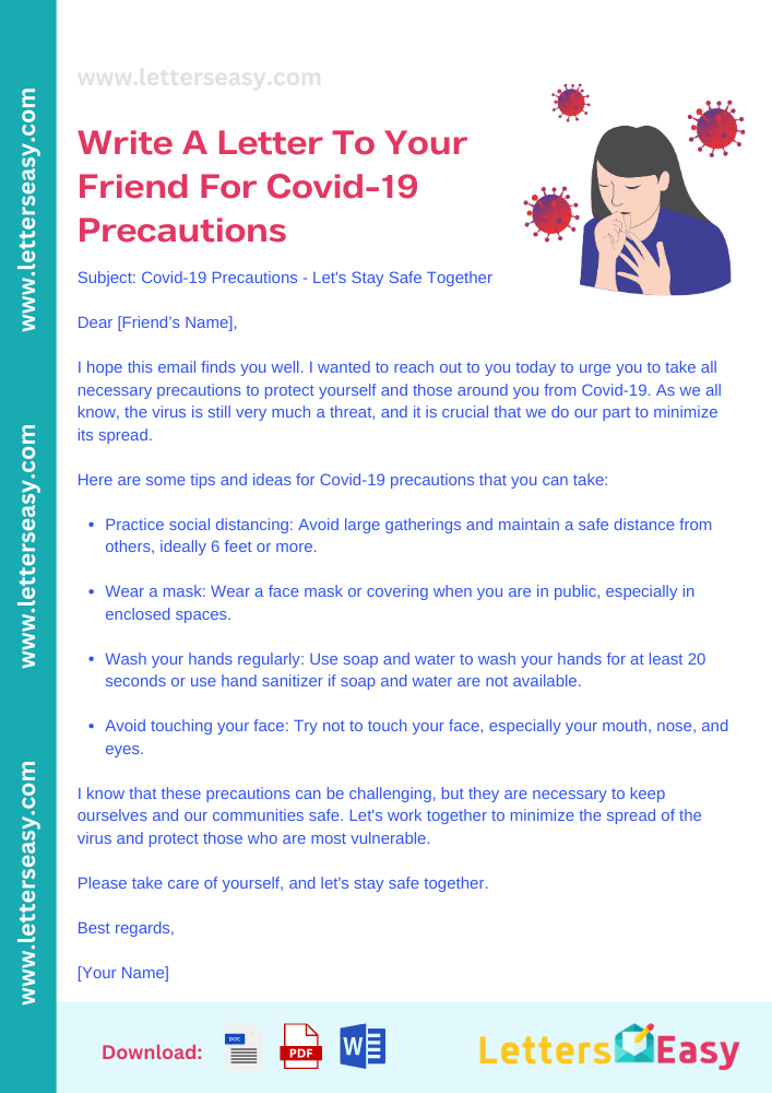 Write A Letter To Your Friend For Covid-19 Precautions - Sample, Email Template, Tips & Ideas