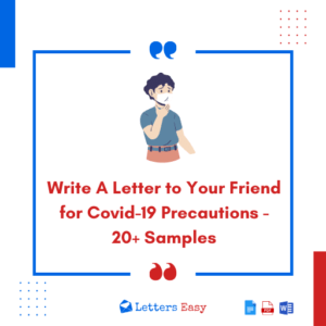 Write A Letter to Your Friend for Covid-19 Precautions - 20+ Samples
