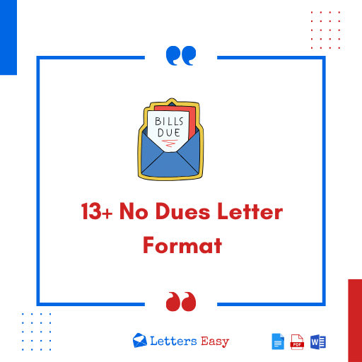 13+ No Dues Letter Format, Key Elements, Examples