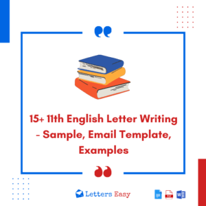 15+ 11th English Letter Writing - Sample, Email Template, Examples