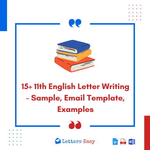 15+ 11th English Letter Writing - Sample, Email Template, Examples