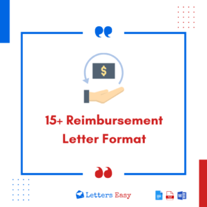 15+ Reimbursement Letter Format, Templates, Email Ideas