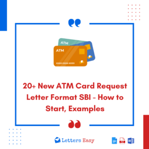20+ New ATM Card Request Letter Format SBI - How to Start, Examples