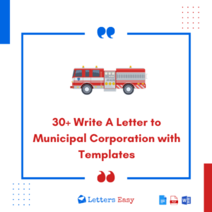 30+ Write A Letter to Municipal Corporation with Templates
