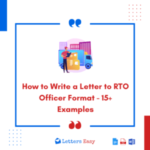 How to Write a Letter to RTO Officer Format - 15+ Examples