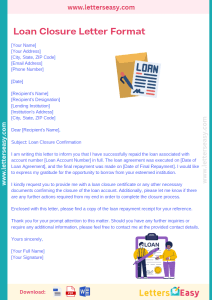 21+ Loan Closure Letter Format Sample PDF Download Examples - Letters Easy