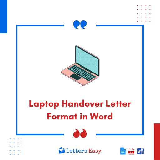 Laptop Handover Letter Format in Word