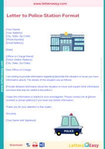 application letter to police station