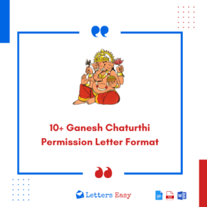 10+ Ganesh Chaturthi Permission Letter Format, Templates, Phrases