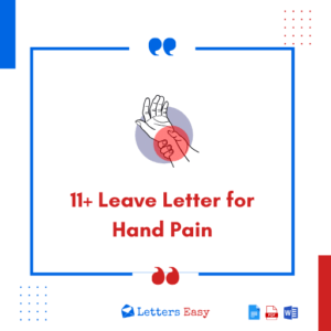 11+ Leave Letter for Hand Pain - Check Templates