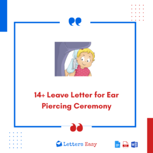 14+ Leave Letter for Ear Piercing Ceremony - Elements, Examples
