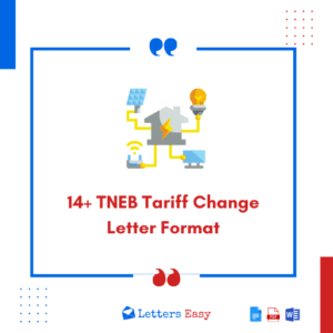 14+ TNEB Tariff Change Letter Format - Examples, Wording Ideas