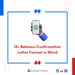 15+ Balance Confirmation Letter Format in Word - Format, Examples