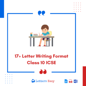 17+ Letter Writing Format Class 10 ICSE - Topics, Format, Templates