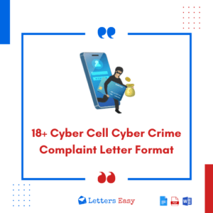18+ Cyber Cell Cyber Crime Complaint Letter Format - Samples