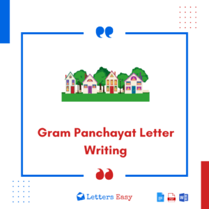 18+ Gram Panchayat Letter Writing Steps, Sample Format, Examples