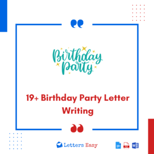19+ Birthday Party Letter Writing - Wording Ideas, Templates