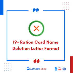 19+ Ration Card Name Deletion Letter Format & Templates