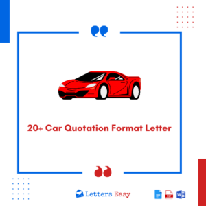 20+ Car Quotation Format Letter - Learn How to Write with Templates