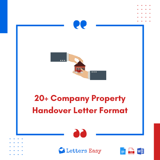 20+ Company Property Handover Letter Format - Tips, Examples