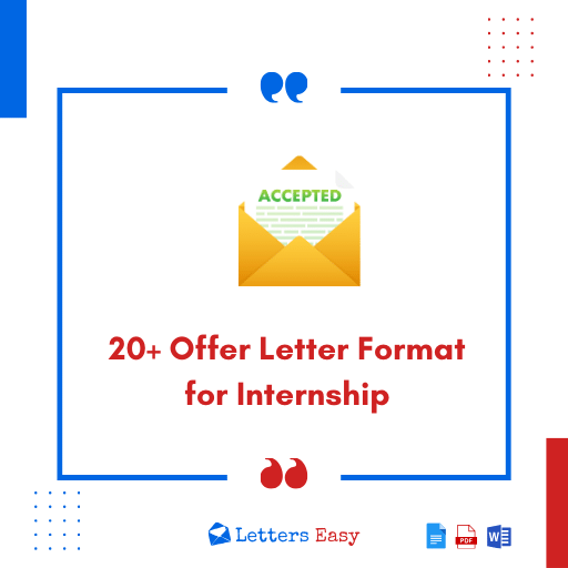 20+ Offer Letter Format for Internship - Email Ideas, Examples