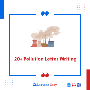 20+ Pollution Letter Writing - Templates, Email Ideas, Format Tips
