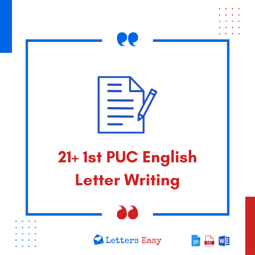 21+ 1st PUC English Letter Writing - Format, Tips, Email Templates