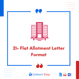 21+ Flat Allotment Letter Format - Writing Guidelines, Examples