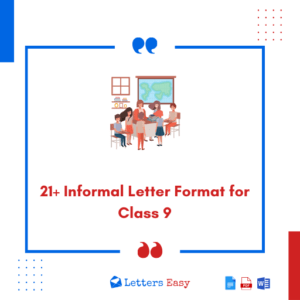 21+ Informal Letter Format for Class 9 - How to Write, Examples