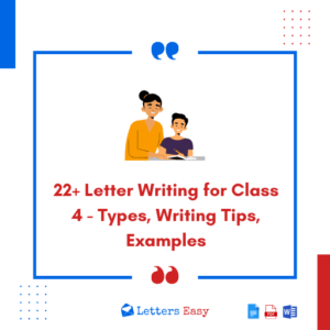 22+ Letter Writing for Class 4 - Types, Writing Tips, Examples