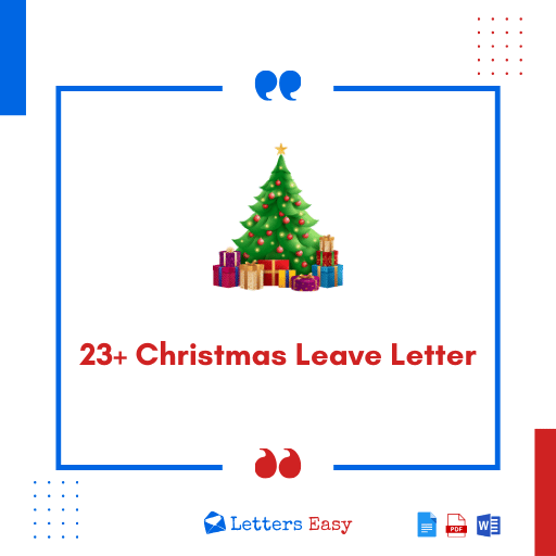 xmas leave application letter