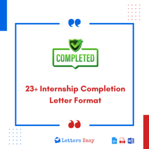 23+ Internship Completion Letter Format - Samples, Email Template