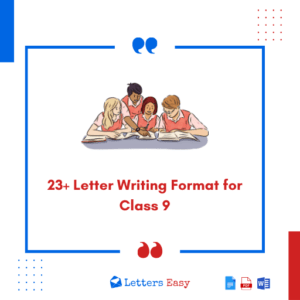 23+ Letter Writing Format for Class 9 - Check Topics, Tips, Examples
