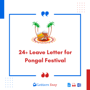 24+ Leave Letter for Pongal Festival - Format, Key Points, Templates