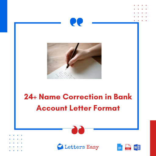 24+ Name Correction in Bank Account Letter Format, Examples