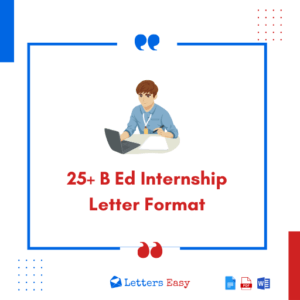 25+ B Ed Internship Letter Format - Explore Writing Tips, Examples