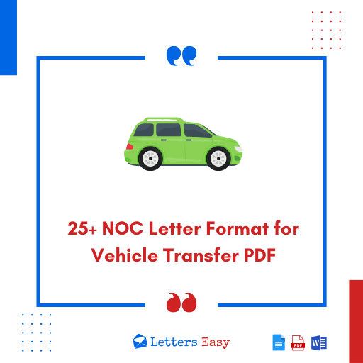 25+ NOC Letter Format for Vehicle Transfer PDF