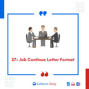 27+ Job Continue Letter Format - Check What to Write, Email Ideas