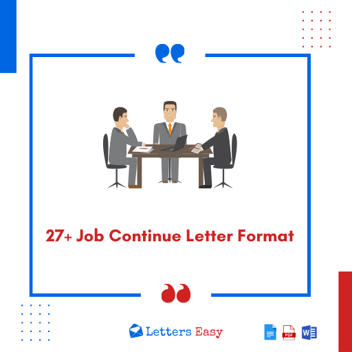 27+ Job Continue Letter Format - Check What to Write, Email Ideas