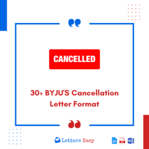 30+ BYJU'S Cancellation Letter Format - How to Start, Examples