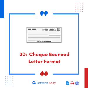 30+ Cheque Bounced Letter Format - Email Ideas, Templates