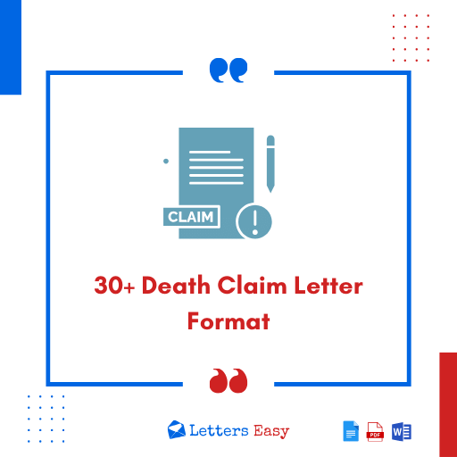30+ Death Claim Letter Format - How to Apply, Templates