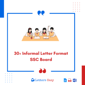 30+ Informal Letter Format SSC Board - Writing Tips, Examples